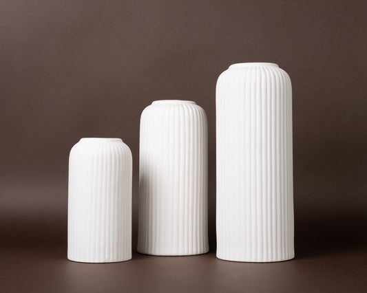 Ribbed Vase (3-piece set)